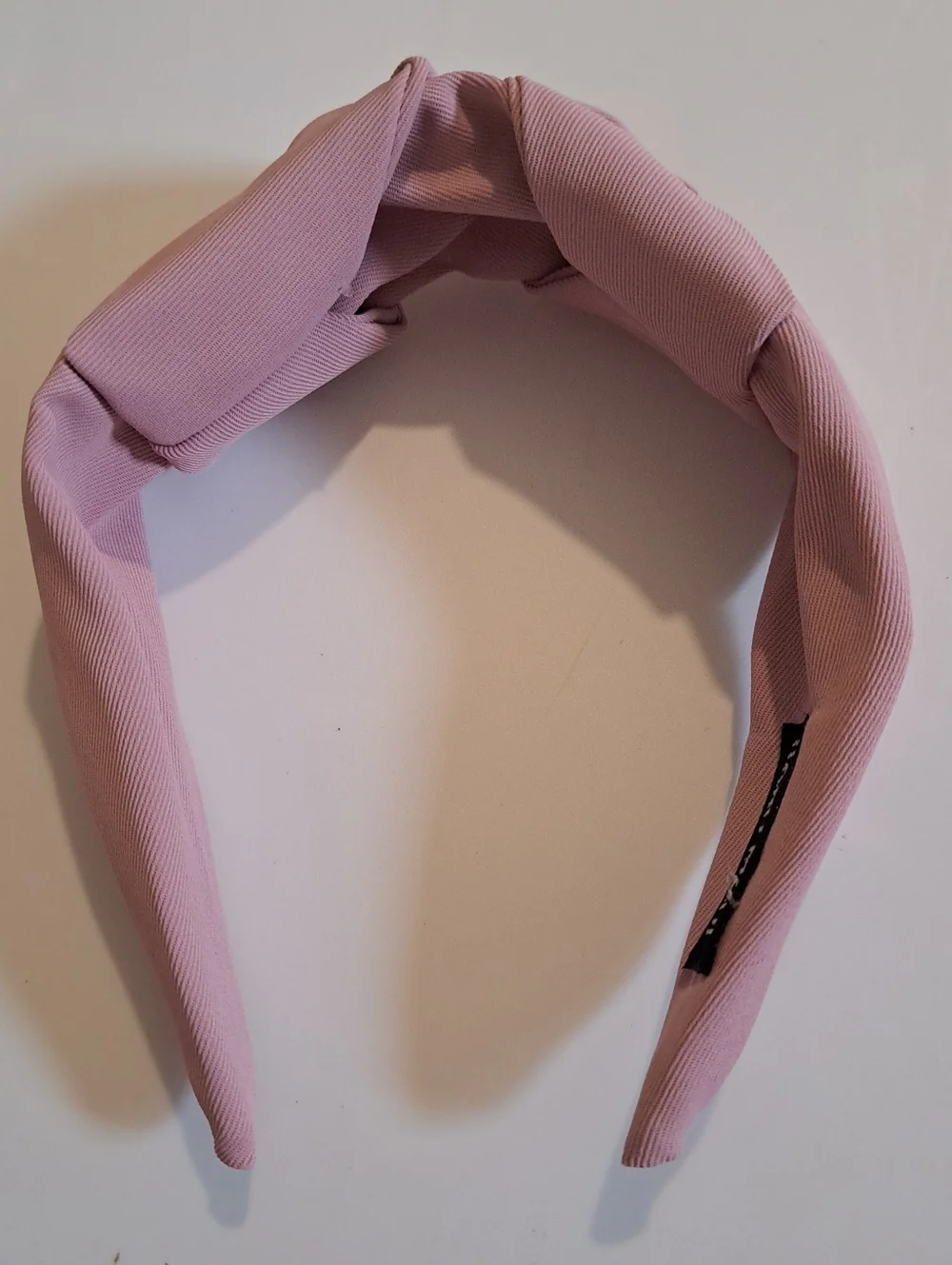 Hand Made Mauve Pink Wide Knot Headband